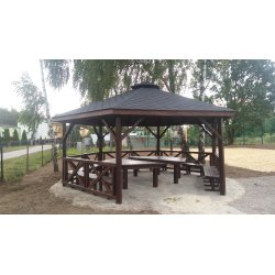 Hexagonal gazebo S5a ∅ 3.9m 12m2