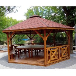 Hexagonal gazebo S5a ∅ 3.9m 12m2