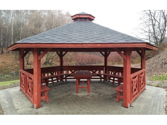 Hexagonal gazebo S5a ∅ 5.0m 20m2