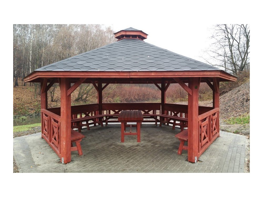 Hexagonal gazebo S5a ∅ 5.0m 20m2