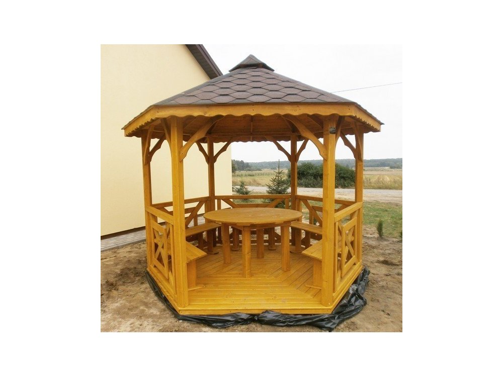 Hexagonal gazebo S5a ∅ 5.0m 20m2
