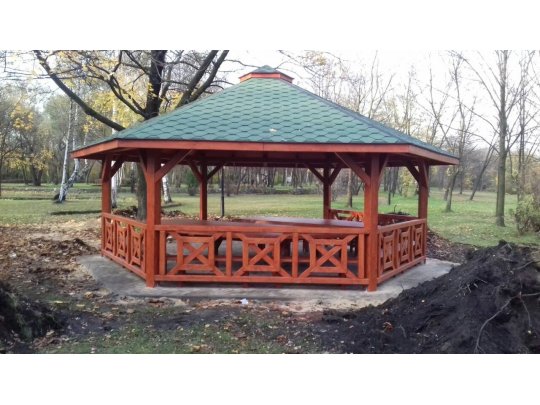 Hexagonal gazebo S5a ∅ 5.0m 20m2