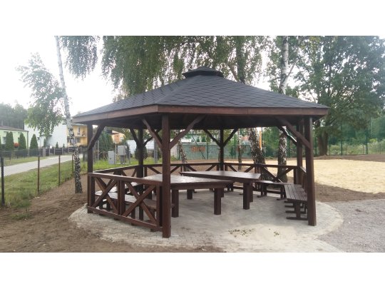 Hexagonal gazebo S5a ∅ 5.0m 20m2