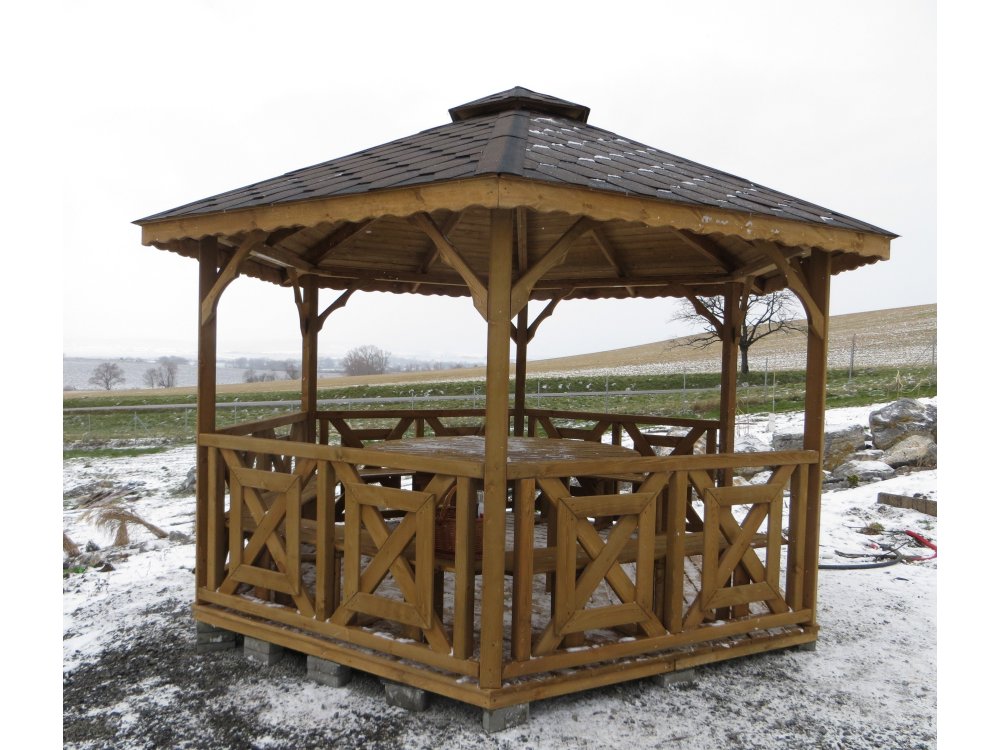 Sechseckiger Pavillon S5a ∅ 6,0m 28m2