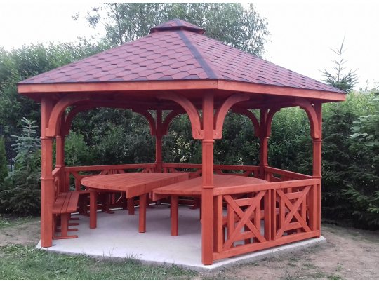 Sechseckiger Pavillon S5b ∅ 3,2m 8m2