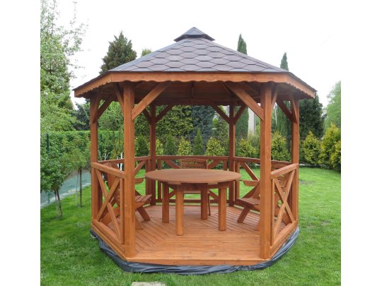 Sechseckiger Pavillon S5b ∅ 3,9m 12m2