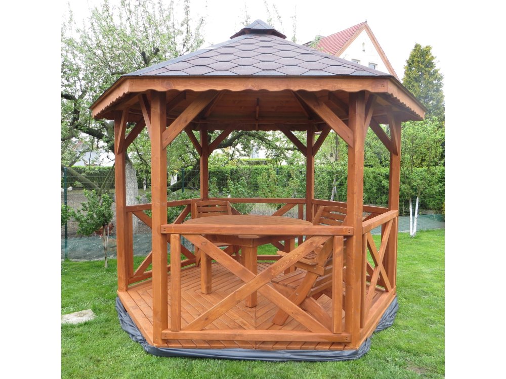 Sechseckiger Pavillon S5b ∅ 3,9m 12m2