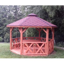 Hexagonal gazebo S5b ∅ 3.9m 12m2