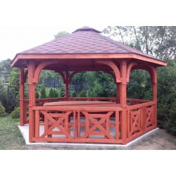 Hexagonal gazebo S5b ∅ 3.9m 12m2