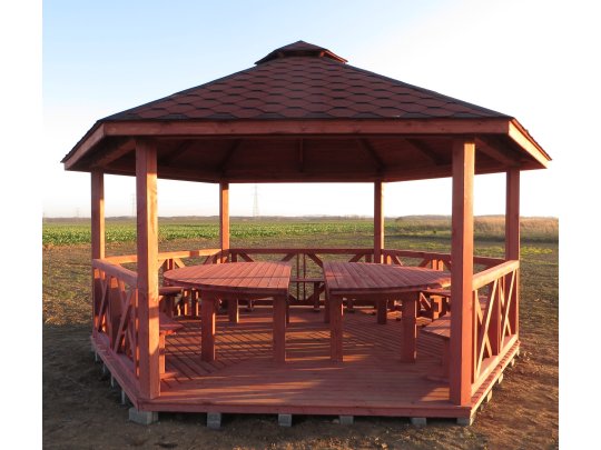 Sechseckiger Pavillon S5b ∅ 3,9m 12m2