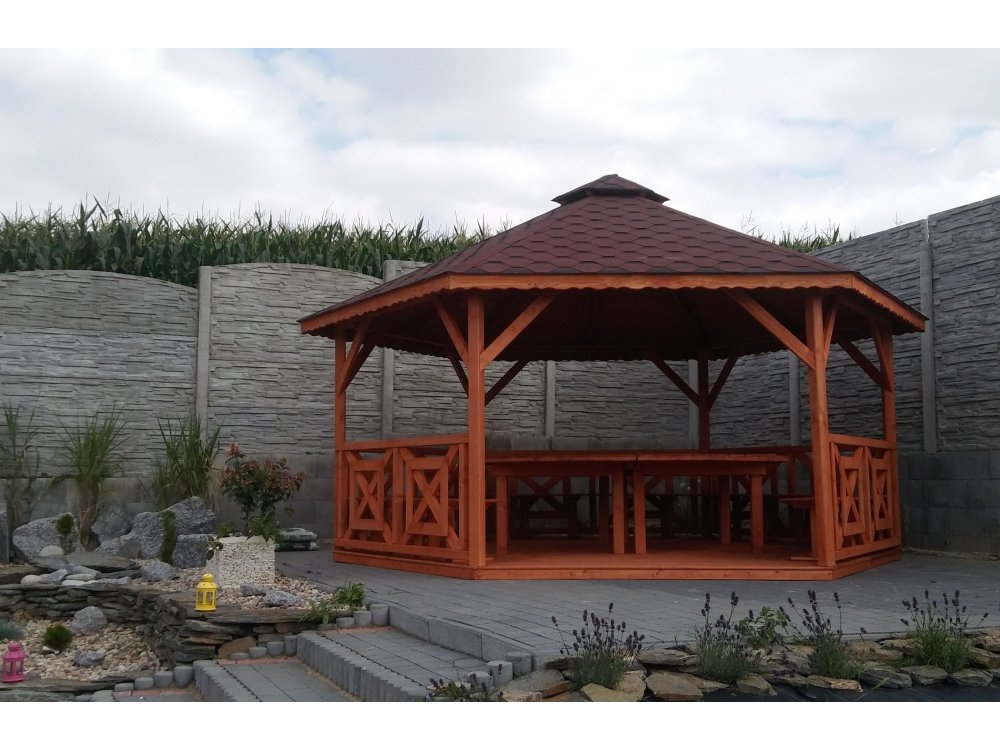 Sechseckiger Pavillon S5b ∅ 3,9m 12m2