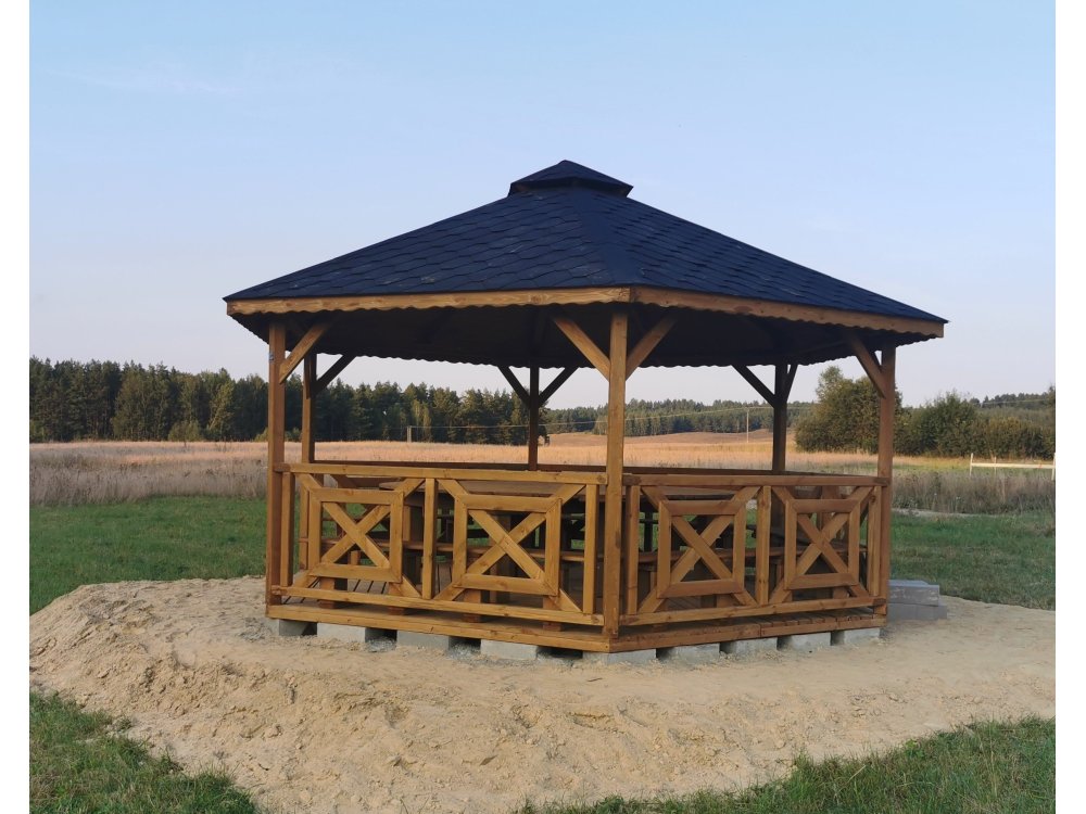 Sechseckiger Pavillon S5b ∅ 3,9m 12m2