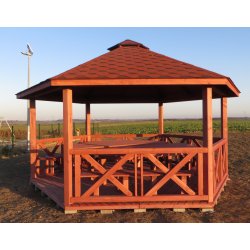 Sechseckiger Pavillon S5b ∅ 5,0m 20m2