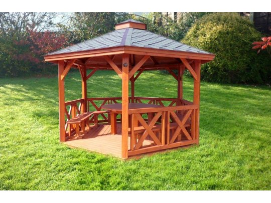 Hexagonal gazebo S5b ∅ 6.0m 28m2