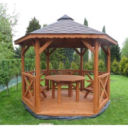 Hexagonal gazebo S5b ∅ 6.0m 28m2