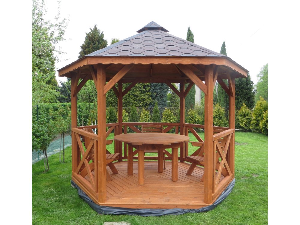 Sechseckiger Pavillon S5b ∅ 6,0m 28m2