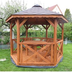 Hexagonal gazebo S5b ∅ 6.0m 28m2
