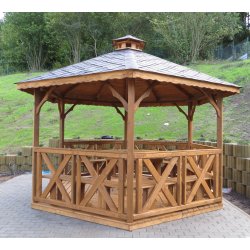 Sechseckiger Pavillon S5b ∅ 6,0m 28m2
