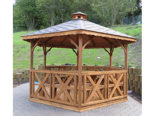 Sechseckiger Pavillon S5b ∅ 6,0m 28m2