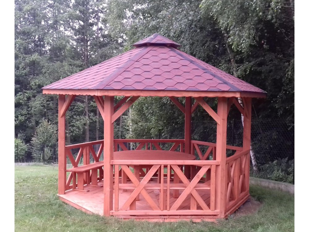 Hexagonal gazebo S5b ∅ 6.0m 28m2