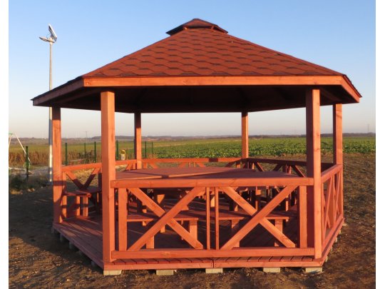 Sechseckiger Pavillon S5b ∅ 6,0m 28m2