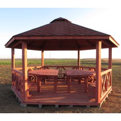 Hexagonal gazebo S5b ∅ 6.0m 28m2