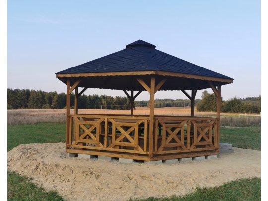 Hexagonal gazebo S5b ∅ 6.0m 28m2