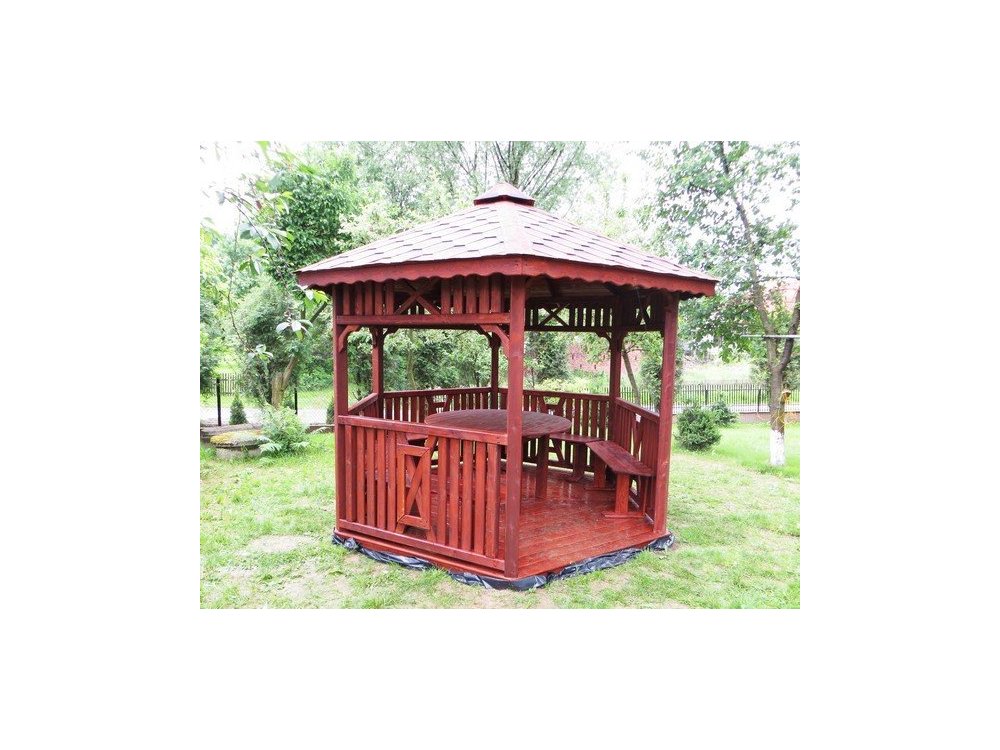 Hexagonal gazebo S6 ∅ 3.2m 8m2
