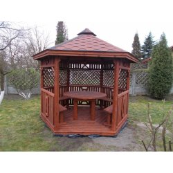 Hexagonal gazebo S6 ∅ 3.2m 8m2