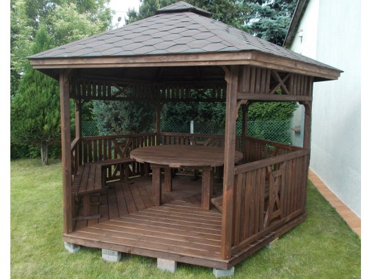Hexagonal gazebo S6 ∅ 3.2m 8m2