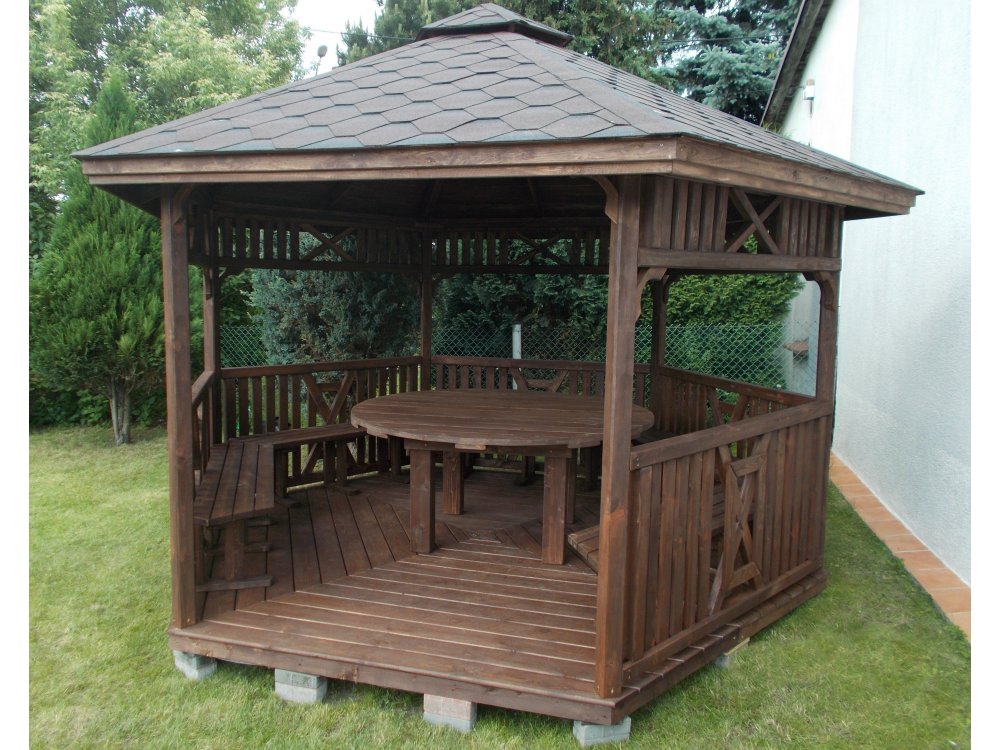 Sechseckiger Pavillon S6 ∅ 3,2m 8m2