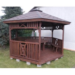 Hexagonal gazebo S6 ∅ 3.2m 8m2