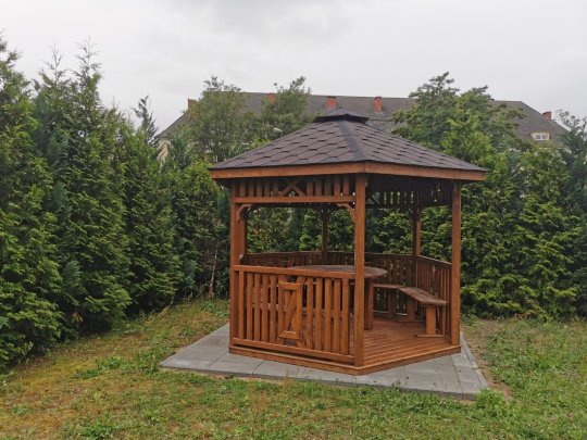 Hexagonal gazebo S6 ∅ 3.2m 8m2