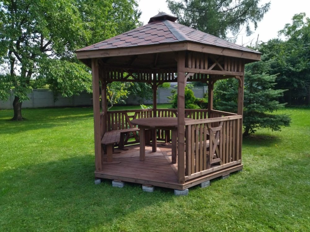 Sechseckiger Pavillon S6 ∅ 6,0m 28m2