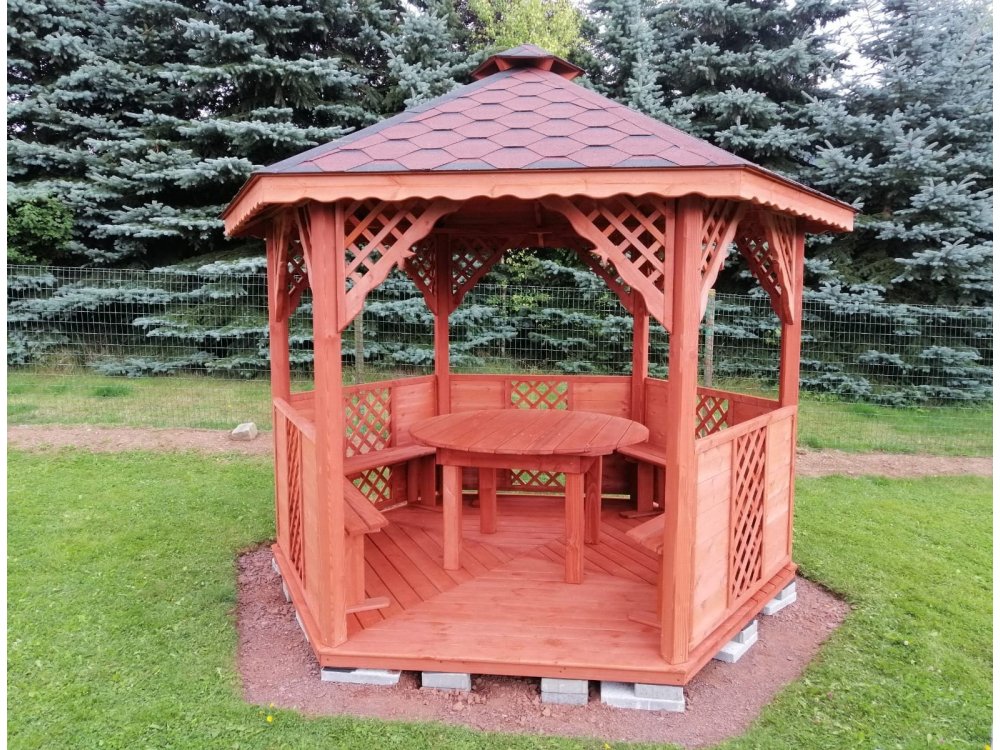 Sechseckiger Pavillon S8 ∅ 3,9m 12m2