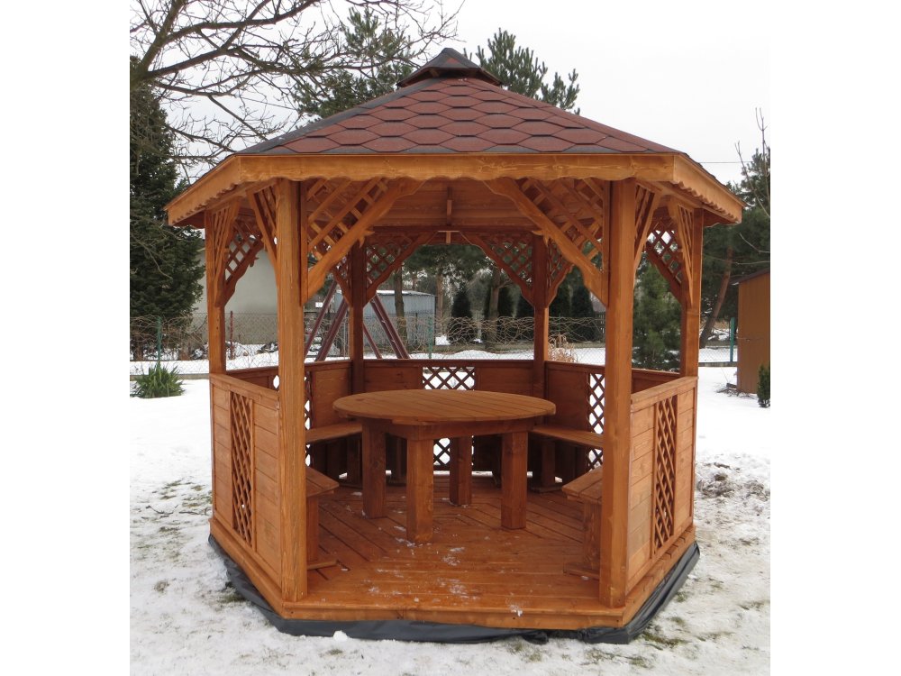 Sechseckiger Pavillon S8 ∅ 6,0m 28m2