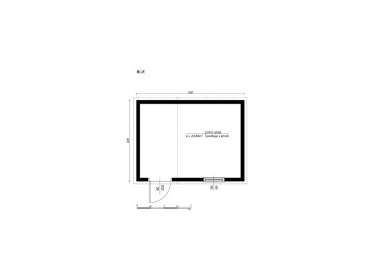 Holzhaus Buche 4x3m 12m2