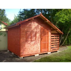 Schnappen Sie sich ein Holzhaus 3 x 3 m + 1,2 m Holzschuppen 9 m2