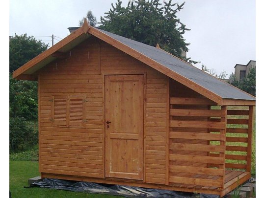 Schnappen Sie sich ein Holzhaus 3 x 3 m + 1,2 m Holzschuppen 9 m2