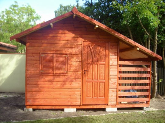 Schnappen Sie sich ein Holzhaus 3 x 3 m + 1,2 m Holzschuppen 9 m2