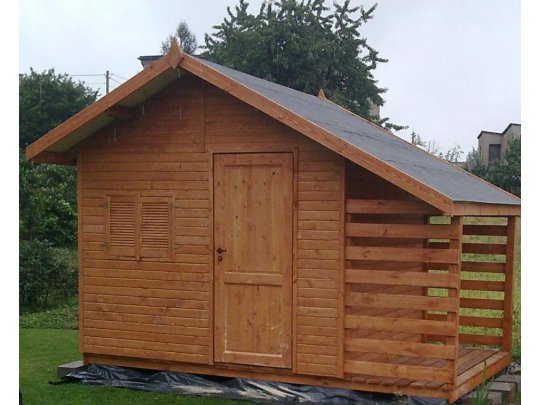 Schnappen Sie sich ein Holzhaus 3 x 3 m + 1,2 m Holzschuppen 9 m2