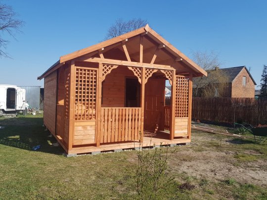 Holzhaus Erle B 3x3m + 3m Terrasse 9m2