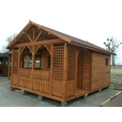 Holzhaus Topola 4x3m + 1,4m Terrasse 12m2