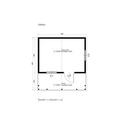 Holzhaus Topola 4x3m + 1,4m Terrasse 12m2