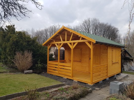 Holzhaus Jodła A 4x6m + 2m Terrasse 24m2