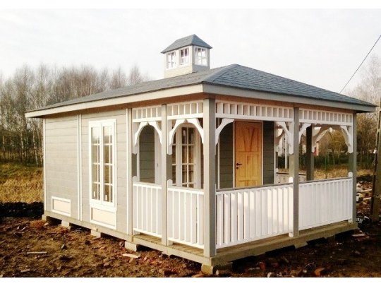 Holzhaus Holiday B 4 x 5m +2m Terrasse 20m2