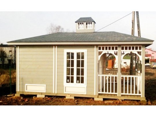 Holzhaus Holiday B 4 x 5m +2m Terrasse 20m2