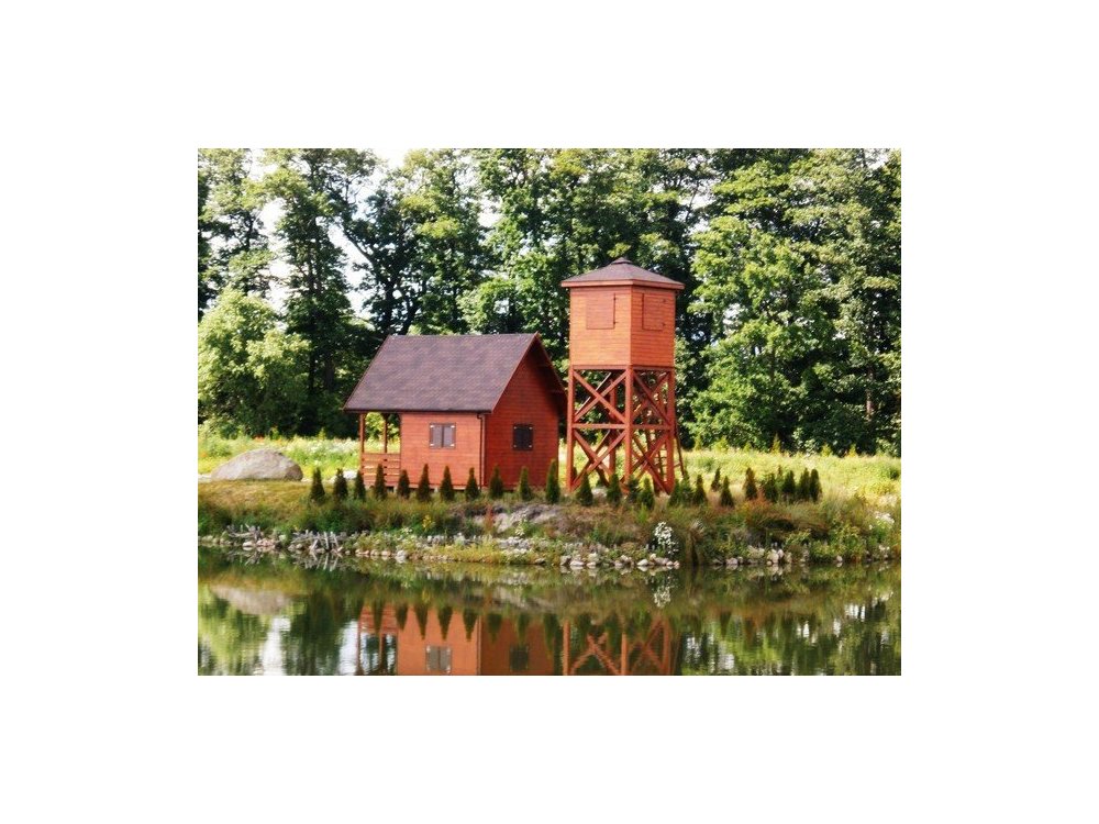 Holzhaus Ahorn C 5x3m 15m2 Holzhaus Eibe 4 x 5m + 2m Terrasse 20m2