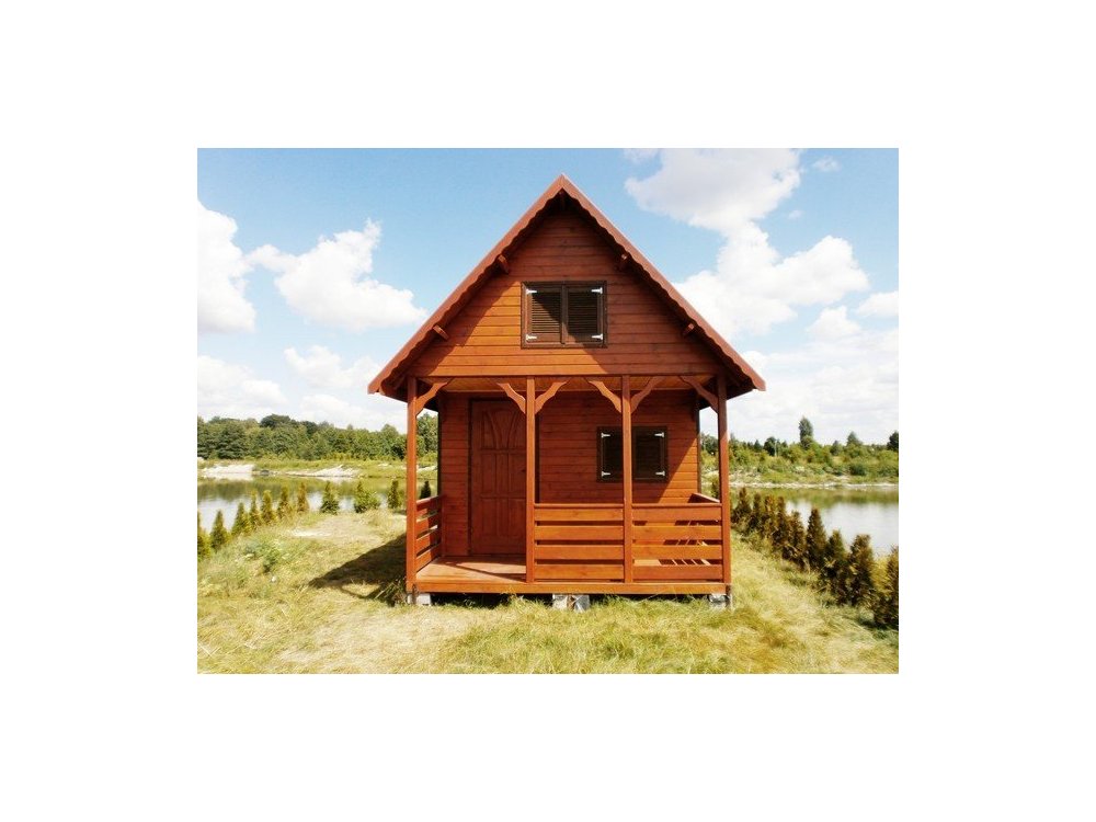 Holzhaus Ahorn C 5x3m 15m2 Holzhaus Eibe 4 x 5m + 2m Terrasse 20m2