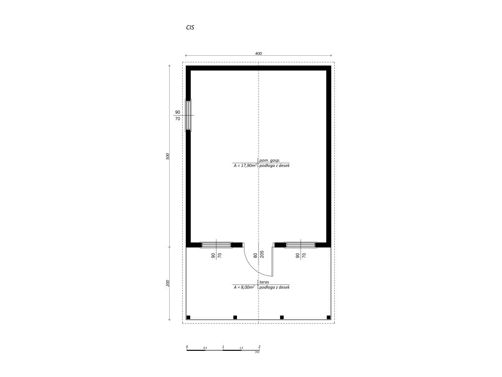 Holzhaus Ahorn C 5x3m 15m2 Holzhaus Eibe 4 x 5m + 2m Terrasse 20m2